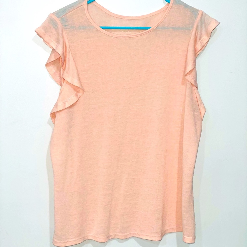 Pink Ruffle Sleeve Shirt